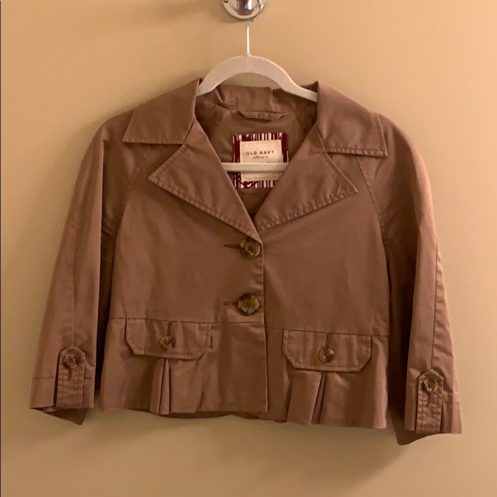Cropped Old Navy Tan Jacket